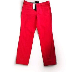 NWT Banana Republic Sloan crop red trousers women's size 2